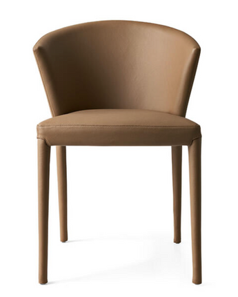 Mushroom Suede Side Chair
