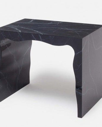Black Marble Lacquered Bench