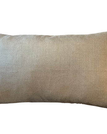 Brown Velvet with Olive Linen Back Pillow