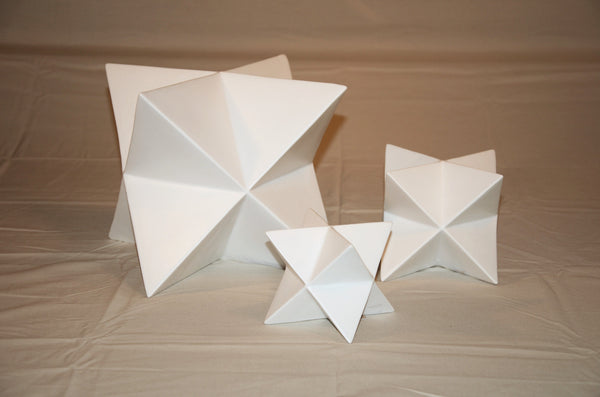 Matte White Faceted Star