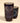 Black/Blue Mercury Glass Vase with Star Emblem