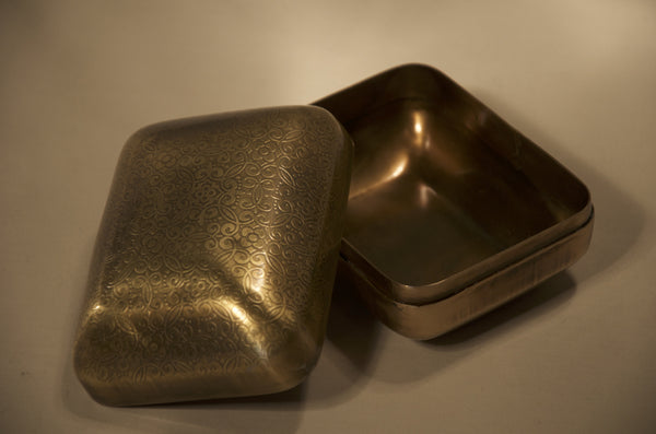 Brass Pillow Box and Cup