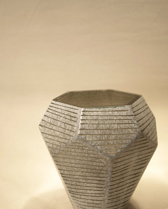Gray Facet Vase