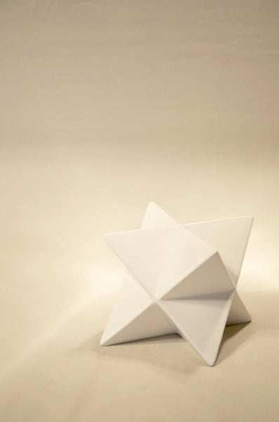 Matte White Faceted Star