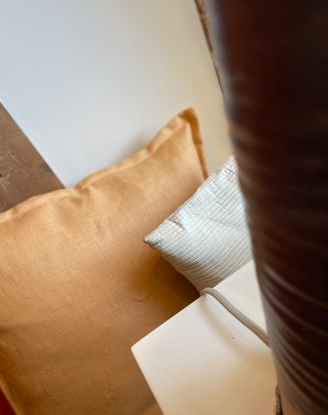 Muted Orange Linen Pillow