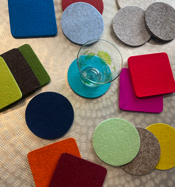Merino Wool Square Coasters