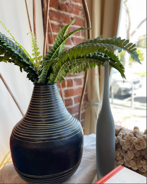 Black Rings Vase & Planter