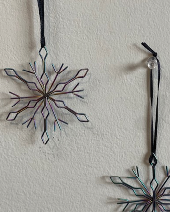 Wire Glimmer Snowflake Ornament