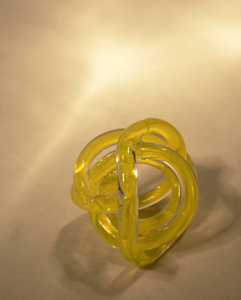 Glass Knot Paperweight