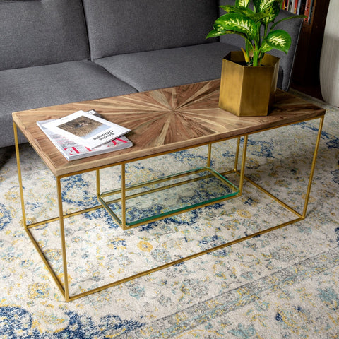 Mixed Wood Coffee Table