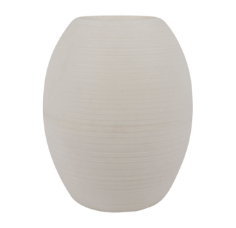 Ishi Oval White Planter, 19" Height