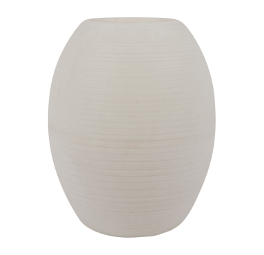 Ishi Oval White Planter, 19" Height