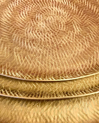Hammered Brass Oval Trays