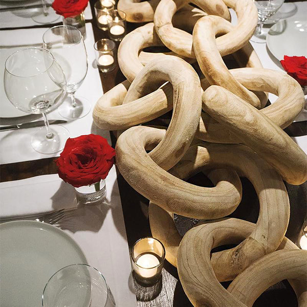 Carved Wooden Chain Link