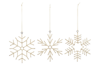 Soft Woven Snowflake Ornaments